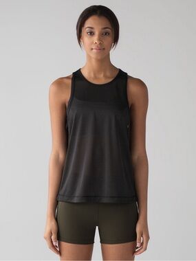Lululemon Squad Goals Tank Trinity Mesh Black
